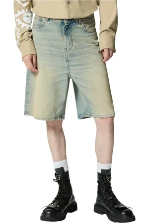 John Richmond Shorts, Herre, Blå, W33, Denim, Bermuda i vintage denim effekt
