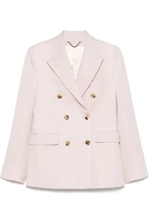 Golden Goose Jakke, Dame, Lyserød, S, Uld, Lyserød Uld Blazer Dobbelt-Breasted Jakke