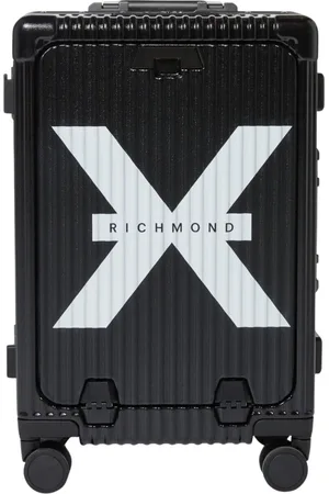 John Richmond Kuffert, unisex, Sort, ONE SIZE, Sort hardshell trolley med logo Richmond X