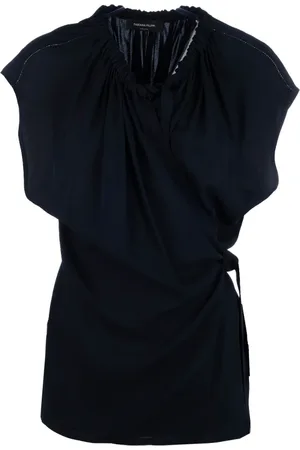 Fabiana Filippi Top, Dame, Blå, XS, Uld, Stilfuld Top til Moderigtigt Look