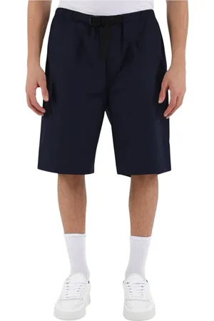 Roberto Collina Shorts, Herre, Blå, 2XL, Bomuld, Bomuld Bermuda shorts med spænde lukning