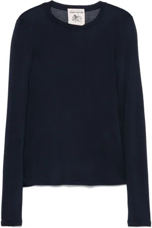 SEMICOUTURE Top, Dame, Blå, XS, Blå Langærmede T-shirts og Polos