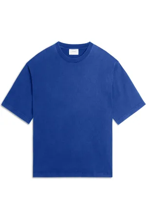 Axel Arigato Top, Herre, Blå, XS, Bomuld, Typo Broderet T-shirt