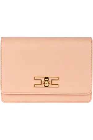 Elisabetta Franchi Taske, Dame, , ONE SIZE, Uld, Elegant Skuldertaske med Guldkæde