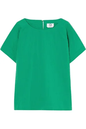 Persona by Marina Rinaldi Bluser & Skjorter, Dame, Grøn, 2XL, Bomuld, Grøn Tekstureret Skjorte med Knaplukning