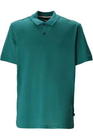 HUGO BOSS Top, Herre, Grøn, XL, Broderet Grøn Polo Skjorte