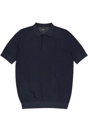 Butcher of Blue Top, Herre, Blå, L, Uld, Marineblå Strikket Polo