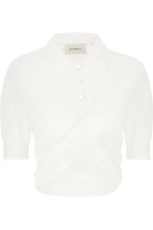 Sportmax Top, Dame, Hvid, XL, Klassisk Polo Skjorte til Mænd