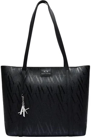 Armani Exchange Taske, Dame, Sort, ONE SIZE, Uld, Sort Monogram Skuldertaske til Kvinder