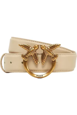 Pinko Tilbehør, Dame, , M, Læder, Elegant Læderbælte Love Berry