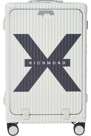 John Richmond Kuffert, unisex, Hvid, ONE SIZE, Sort trolley med logo Richmond X