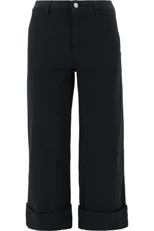D.EXTERIOR Jeans, Dame, Sort, M, Bomuld, Sort Bomuld Stræk Vend-Op Bukser