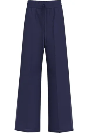 MARELLA Bukser, Dame, Blå, XL, Linned, Blå Linnedbukser Moderne Stil