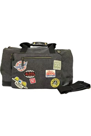 Von Dutch Taske, Herre, Grå, ONE SIZE, Bomuld, Canvas Bomuld Sort Weekendtaske