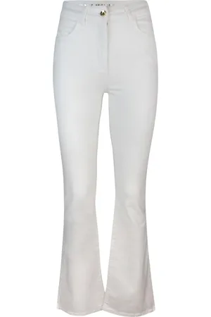 Patrizia Pepe Jeans, Dame, Hvid, W26, Bomuld, Hvid Skinny Jegging Jeans med Broderi