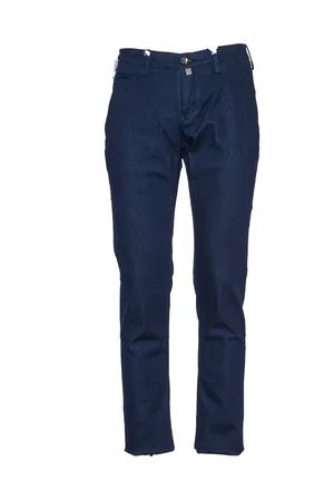 Jacob Cohen Jeans, Herre, Blå, W33, Denim, Slim-fit Mørk Denim Bobby Jeans