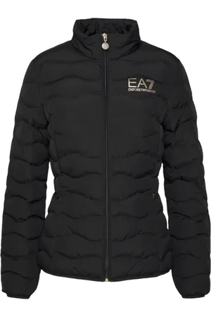 EA7 Jakke, Dame, Sort, S, Uld, Sort Pufferjakke Core Lady