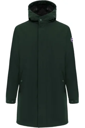 Colmar Frakke, Dame, Blå, 4XL, Uld, Hættet herre trenchcoat