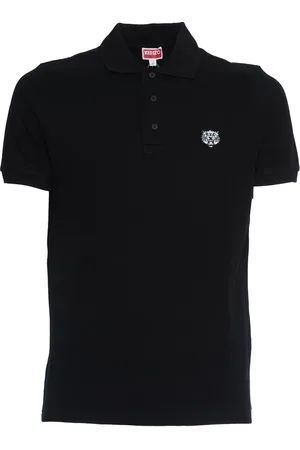 Kenzo Top, Herre, Sort, M, Bomuld, Glad Tiger Polo Sort Ss25