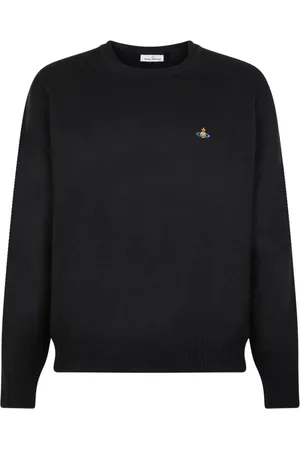 Vivienne Westwood Strik, Herre, Sort, M, Cashmere, Sort Orb Broderi Strik Trøje