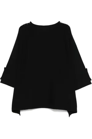 Issey Miyake Kjole, Dame, Sort, M, Square Rib AP Tunika