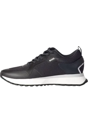HUGO BOSS Sko, Herre, Blå, 42 EU, Polyester, Blå lavtop sneakers Jonah
