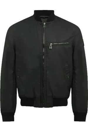 Belstaff Jakke, Herre, Sort, M, Bomuld, Moderne Funktionel Bomberjakke i Sort/Grå