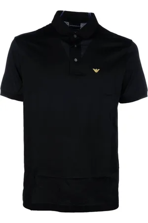 Emporio Armani Top, Herre, Sort, M, Bomuld, Klassisk Polo Shirt til Mænd