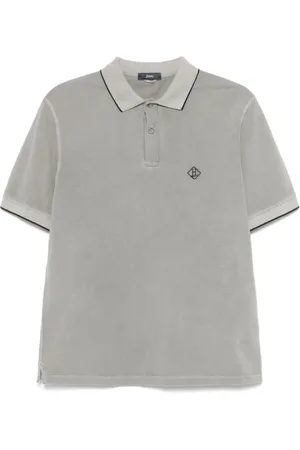 HERNO Top, Herre, Grå, M, Uld, Stilfuld Polo Skjorte til Mænd