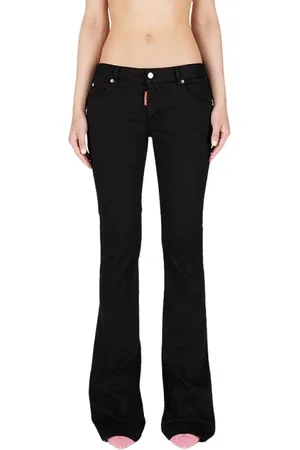 Dsquared2 Jeans, Dame, Sort, XS, Denim, Sort Denim Jeans Flare Twiggy