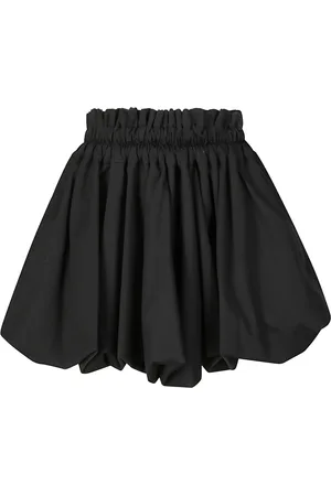 Comme des Garçons Nederdel, Dame, Sort, S, Bomuld, Bomuld Ballon Nederdel med Elastisk Talje