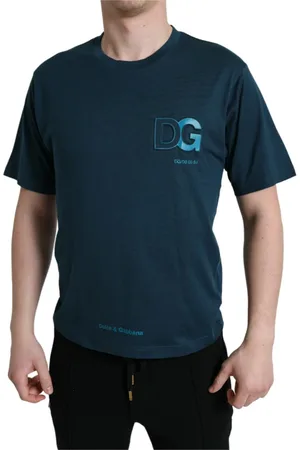 Dolce & Gabbana Top, Herre, Blå, XS, Bomuld, T-shirts