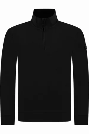 Peuterey Sweathshirts & Hoodies, Herre, Sort, M, Half Zip Sweater i Sort