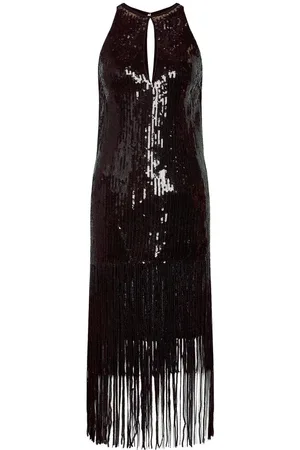 Pinko Kjole, Dame, Sort, XS, Sort palietkjole