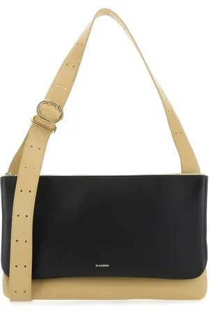 Jil Sander Taske, Dame, , ONE SIZE, Uld, To-farvet læder skuldertaske