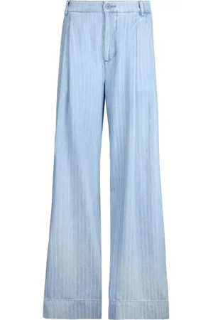 Liu Jo Bukser, Dame, Blå, S, Denim, Blå Denim Bukser til Kvinder