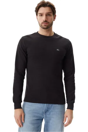 Calvin Klein Top, Herre, Sort, L, Bomuld, Langærmet Sort Skjorte
