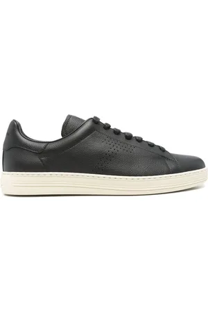 Tom Ford Sko, Herre, Sort, 40 EU, Sort lavtop sneaker creme sål