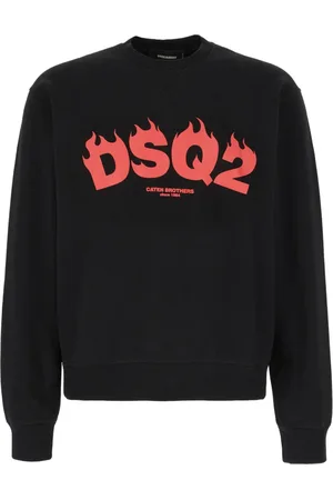 Dsquared2 Sweathshirts & Hoodies, Herre, Sort, M, Uld, Stilfulde Sweatshirts til et Trendy Look