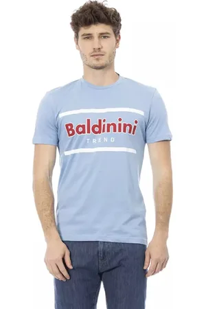 BALDININI Top, Herre, Blå, XS, Uld, Herre Stilfuld Kortærmet T-Shirt