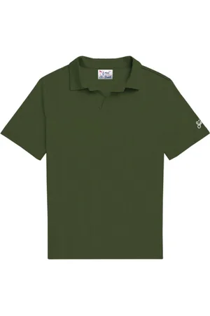 MC2 SAINT BARTH Top, Herre, Grøn, XL, Bomuld, Militær Polo Bomuld Lyocell Kortærmet