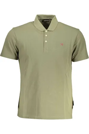 Napapijri Top, Herre, Grøn, M, Bomuld, Klassisk Grn Polo med Elegant Broderi