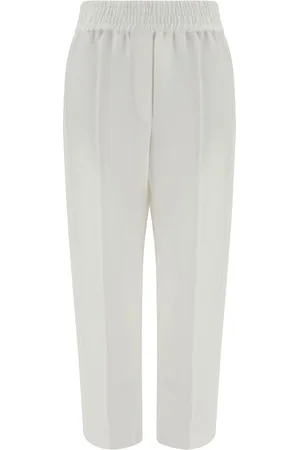 Brunello Cucinelli Bukser, Dame, Hvid, M, Bomuld, Elegante bomuldsbukser