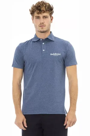 BALDININI Top, Herre, Blå, S, Trend Blå Polo Shirt