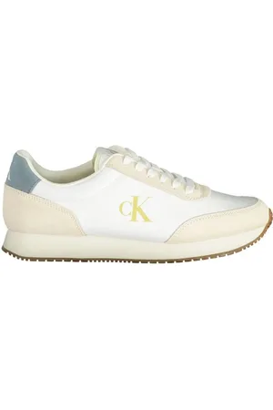 Calvin Klein Sko, Herre, Hvid, 41 EU, Polyester, Hvid Polyester Sneaker