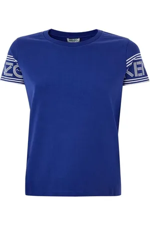 Kenzo Top, Dame, Blå, 2XS, Bomuld, Stilfuld Bomuldstop