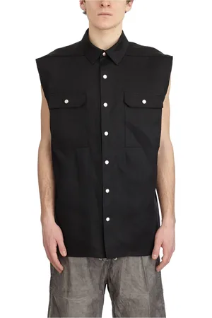 Rick Owens Jakke, Herre, Sort, M, Ærmeløs Sort Jumbo Top