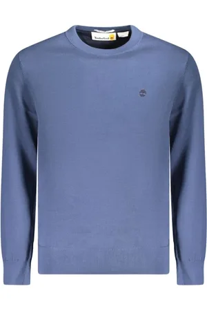 Timberland Strik, Herre, Blå, 2XL, Bomuld, Blå Bomuldssweater Klassisk Design