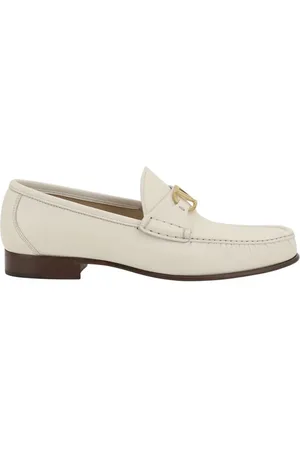 VALENTINO GARAVANI Sko, Herre, , 42 1/2 EU, Læder, Læder Loafers med VLogo Plakette