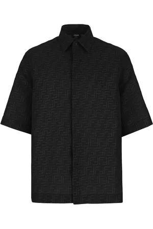 Fendi Skjorte, Herre, Sort, XS, Uld, Stilfulde Skjorter Samling